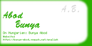 abod bunya business card